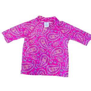 Carters Beautiful Bright Paisley Print Swim Rashguard swim top- Size 6!